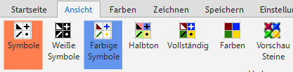 Menü Ansicht des Diamond Art Creator